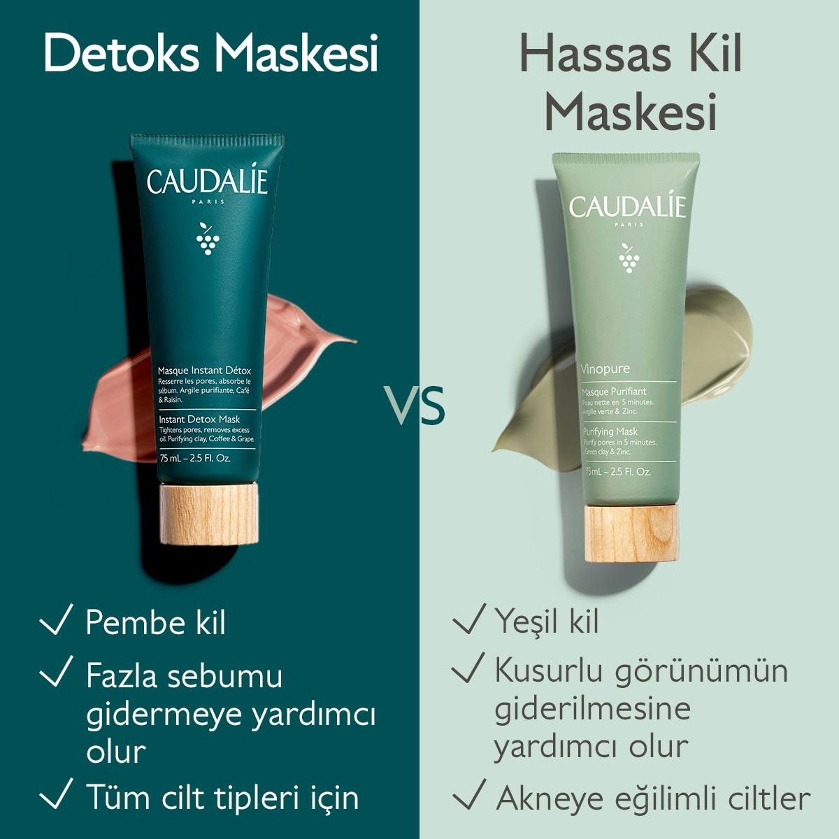 Caudalie Vinergetic C+ Instant Detox Maskesi 75 ml - Melori