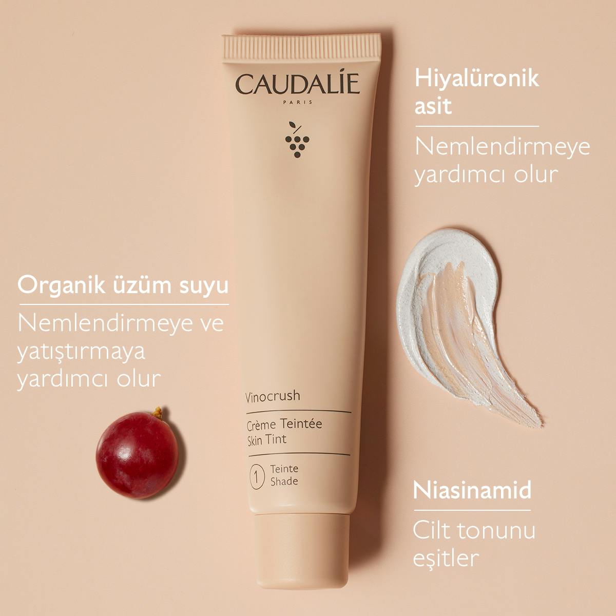 Caudalie Vinocrush Skin Tint 1 - 30 ml - Melori
