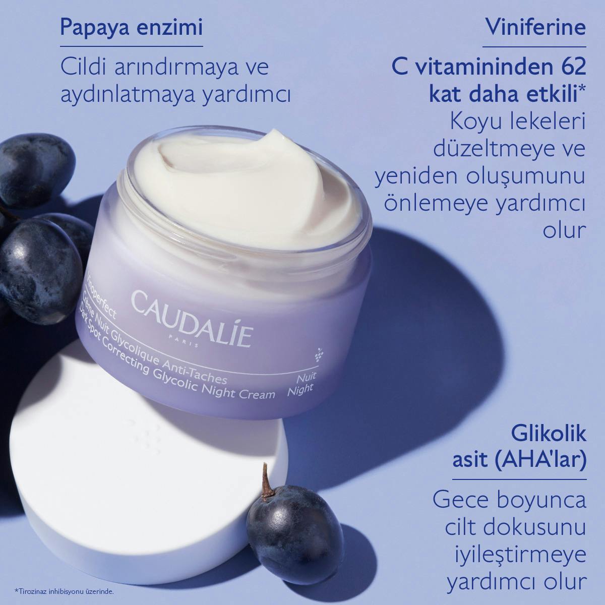 Caudalie Vinoperfect Leke Karşıtı Glikolik Gece Bakım Kremi 50 ml - Melori