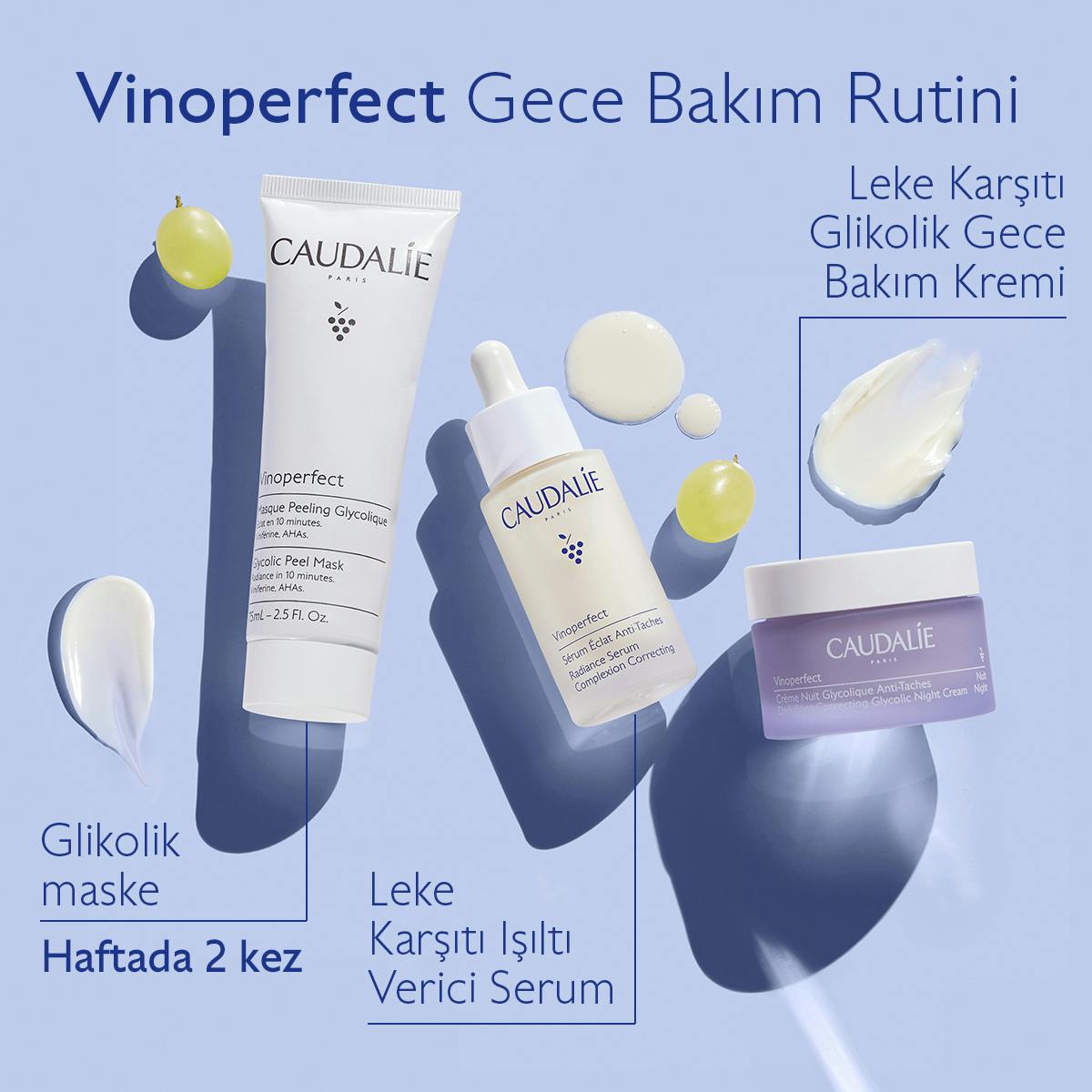 Caudalie Vinoperfect Leke Karşıtı ve Işıltı Verici Glikolik Maske 75 ml - Melori