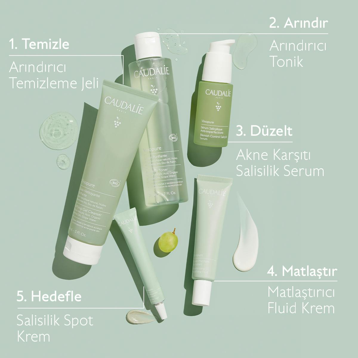 Caudalie Vinopure Düzensiz Ciltler İçin Salisilik Krem 15 ml - Melori