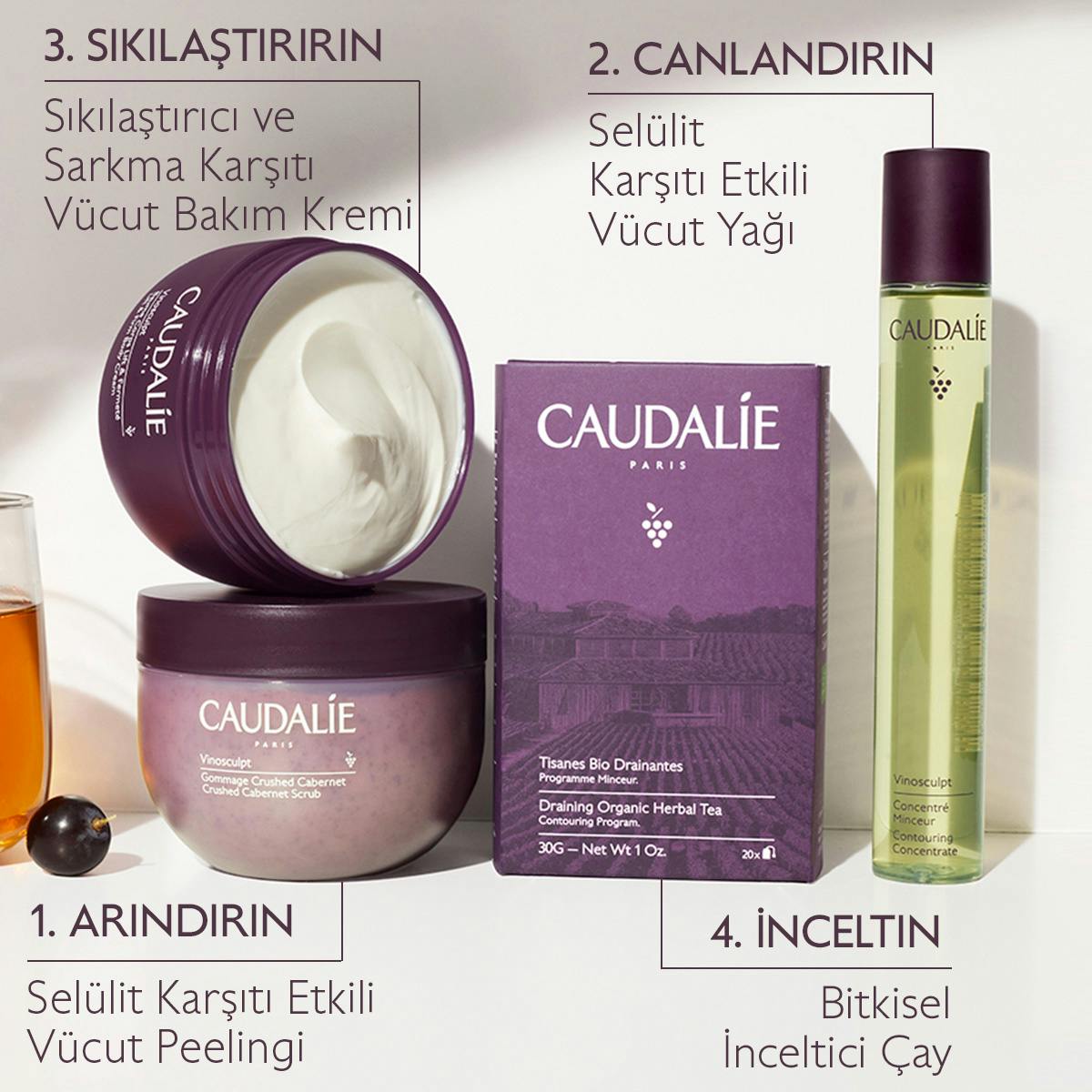 Caudalie Vinosculpt İnceltici ve Selülit Karşıtı Etkili Vücut Yağı 75 ml - Melori