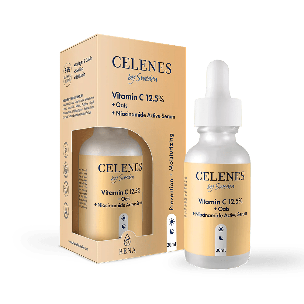 Celenes Vitamin C 12.5+Oats+Niacinamide Active Serum 30 ml - Melori