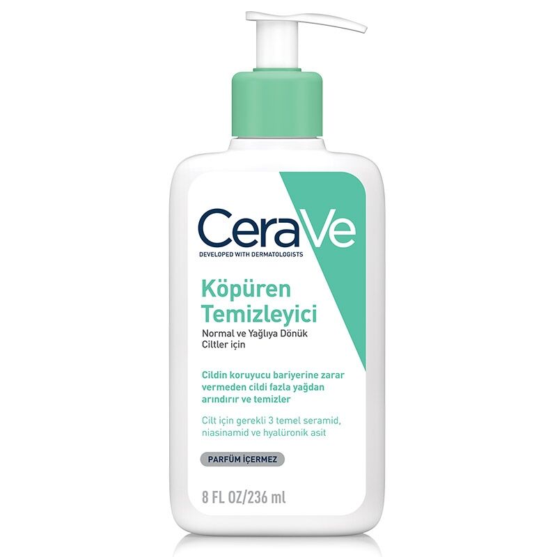 CeraVe Normal Ve Yağlı Ciltler İçin Köpüren Temizleyici 236 ml - Melori