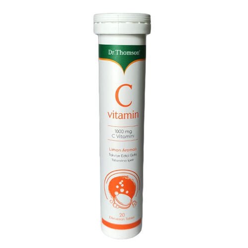 Dr. Thomson Vitamin C Limon Aromalı 1000 Mg 20 Efervesan Tablet - Melori