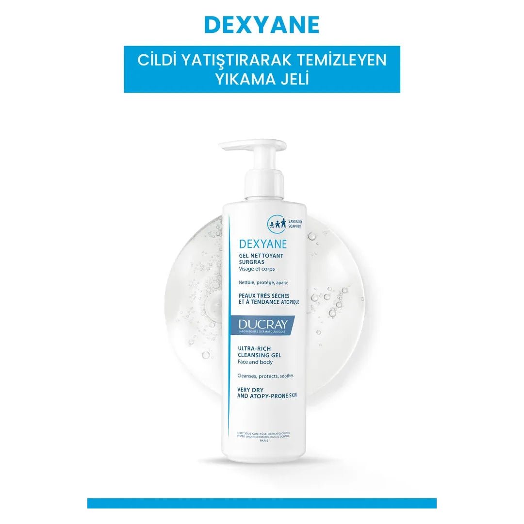 Ducray Dexyane Kuru Ciltler için Temizleyici Jel 400 ml - Melori