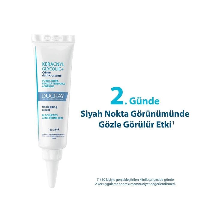 Ducray Keracnyl Glycolic+ Siyah Nokta ve Parlama Karşıtı Bakım Kremi 30ml - Melori