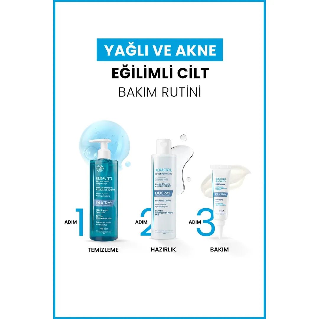 Ducray Keracnyl Glycolic+ Siyah Nokta ve Parlama Karşıtı Bakım Kremi 30ml - Melori