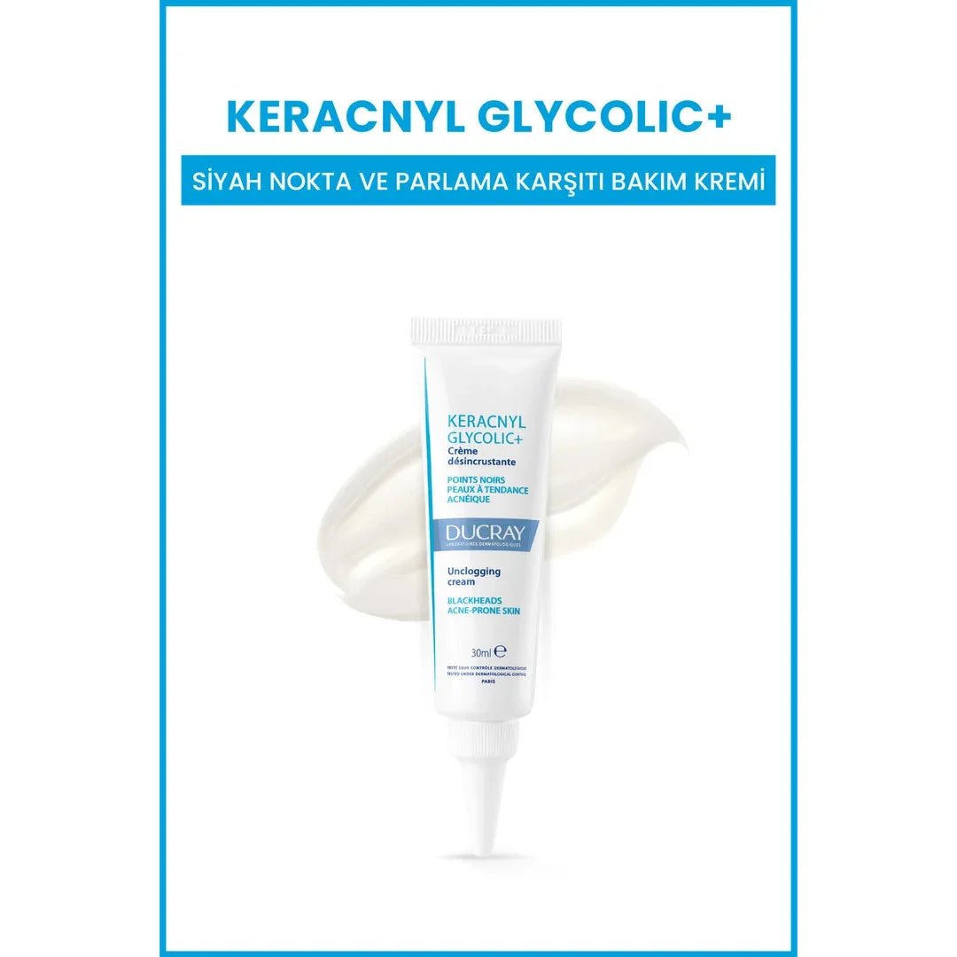 Ducray Keracnyl Glycolic+ Siyah Nokta ve Parlama Karşıtı Bakım Kremi 30ml - Melori