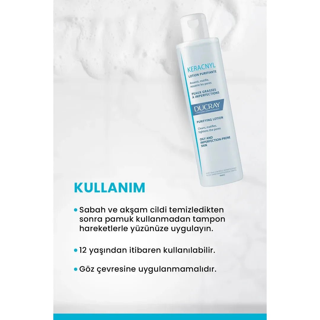 Ducray Keracnyl Lotion Siyah Nokta ve Akne Karşıtı Losyon 200 ml - Melori