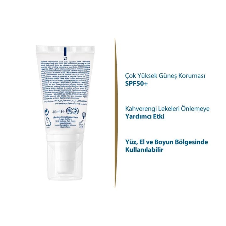Ducray Melascreen Riche Leke Karşıtı Bakım Kremi SPF50+ 40 ml - Melori