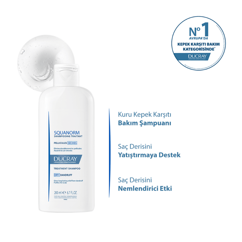 Ducray Squanorm Kuru - Kepek Önleyici Şampuan 200 ml - Melori