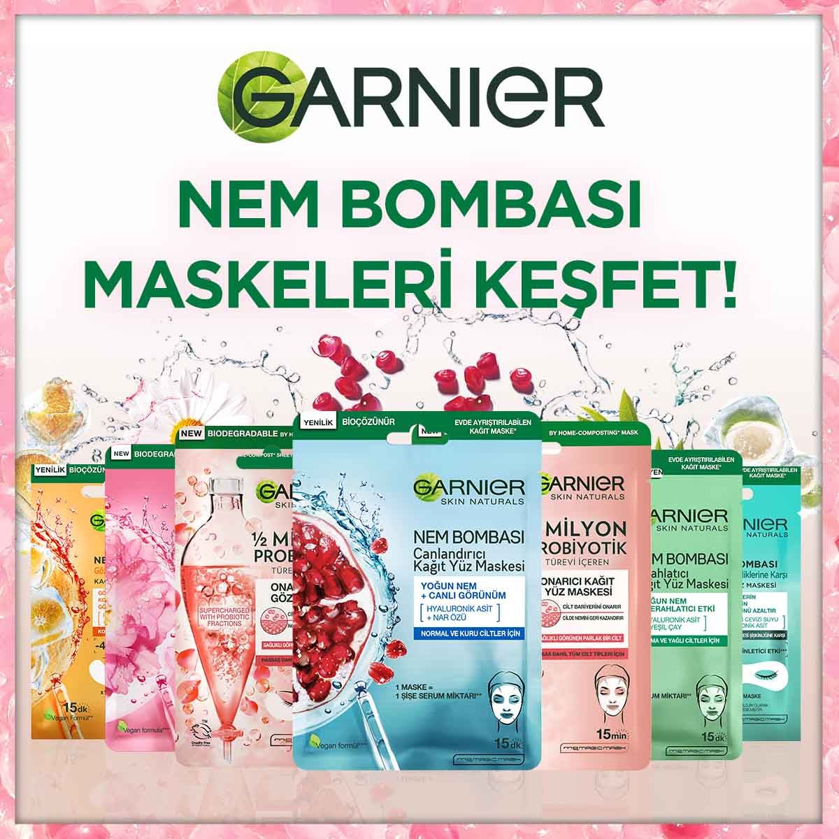 Garnier 1/2 Milyon Probiyotik Türevi İçeren Onarıcı Kağıt Göz Maskesi - Melori