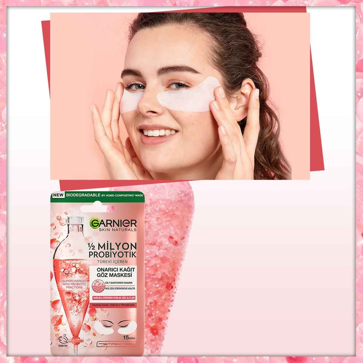 Garnier 1/2 Milyon Probiyotik Türevi İçeren Onarıcı Kağıt Göz Maskesi - Melori