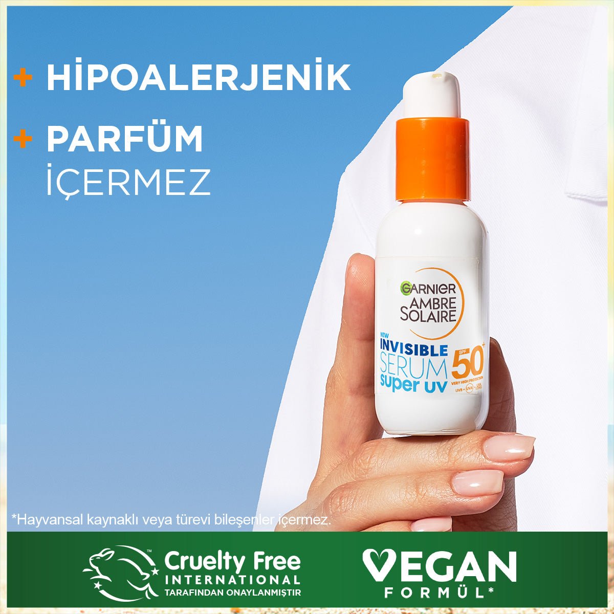 Garnier Ambre Solaire Invisible Serum Super UV Günlük Güneş Koruyucu Serum 30 ml - Melori
