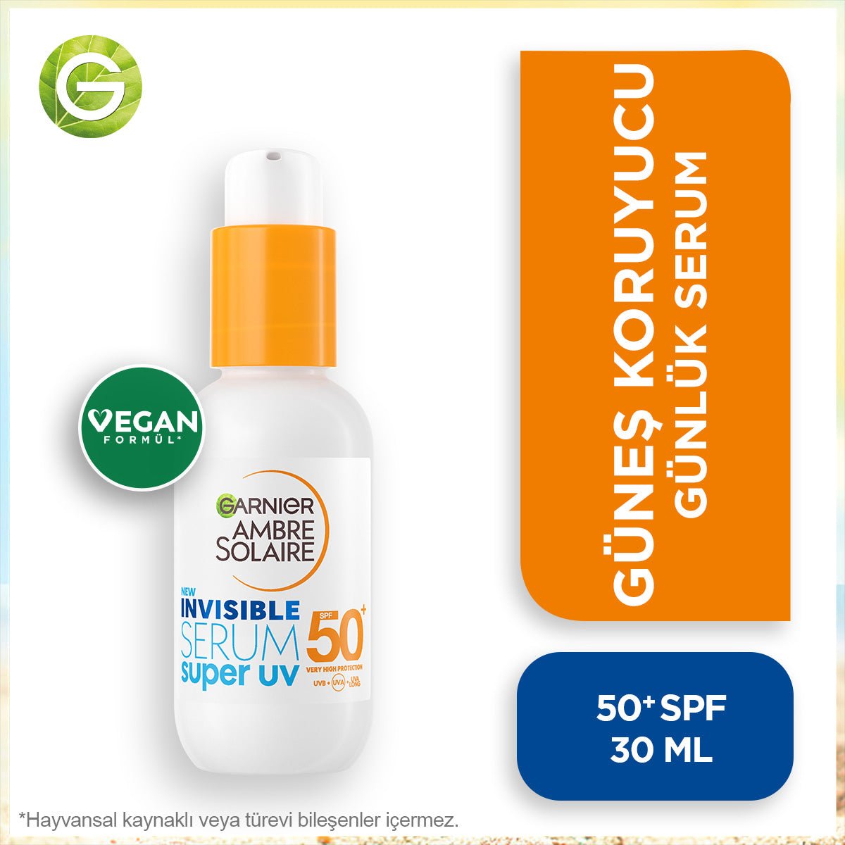 Garnier Ambre Solaire Invisible Serum Super UV Günlük Güneş Koruyucu Serum 30 ml - Melori