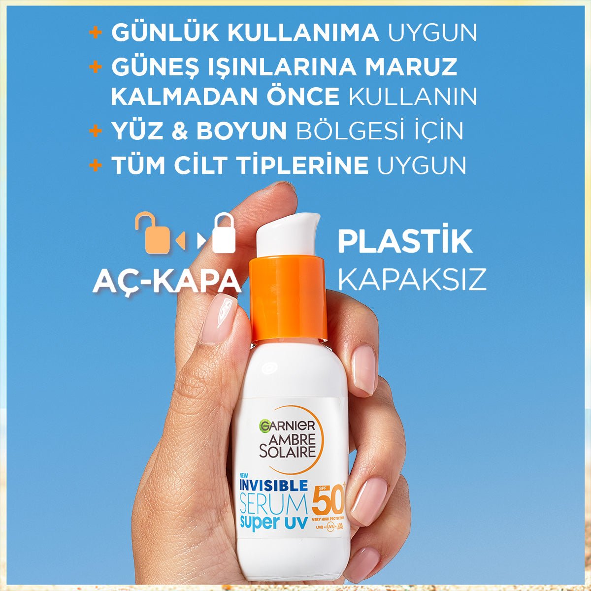 Garnier Ambre Solaire Invisible Serum Super UV Günlük Güneş Koruyucu Serum 30 ml - Melori