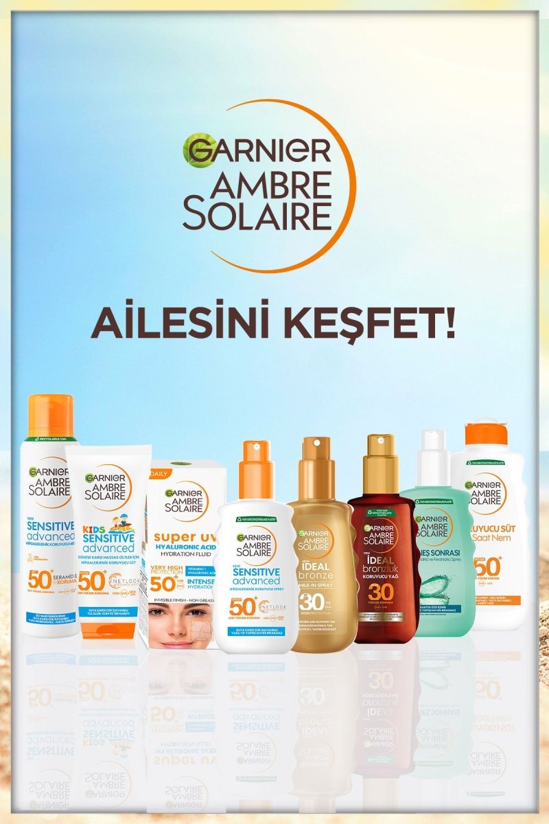 Garnier Ambre Solaire Sensitive Advanced Hipoalerjenik Güneş Koruyucu Süt SPF50+ 175 ml - Melori