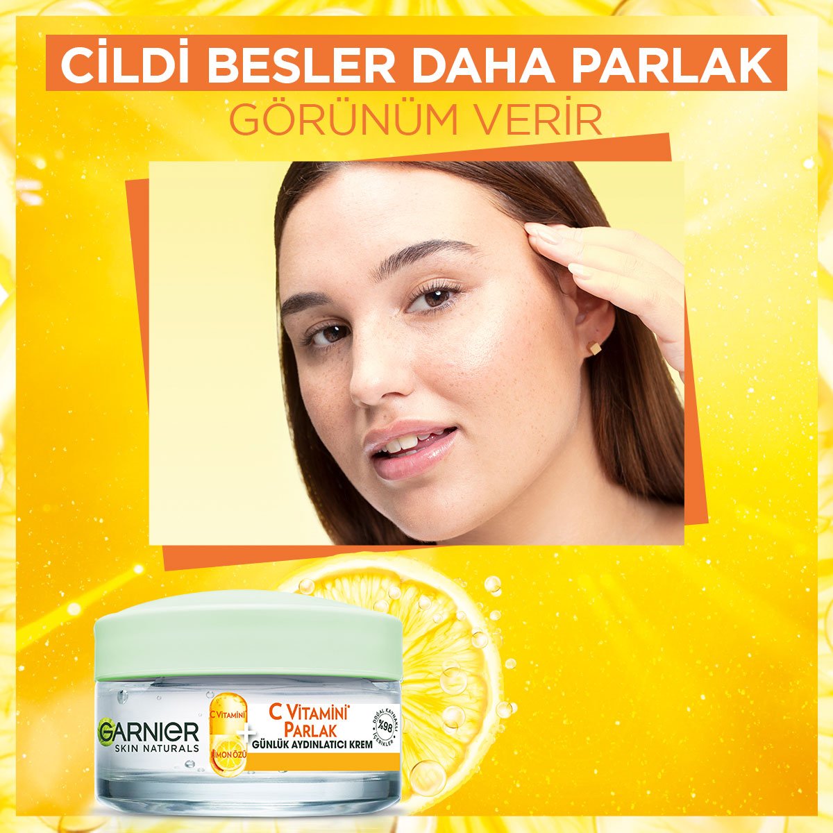 Garnier C Vitamini Parlak Günlük Aydınlatıcı Nemlendirici Krem 50ml - Melori