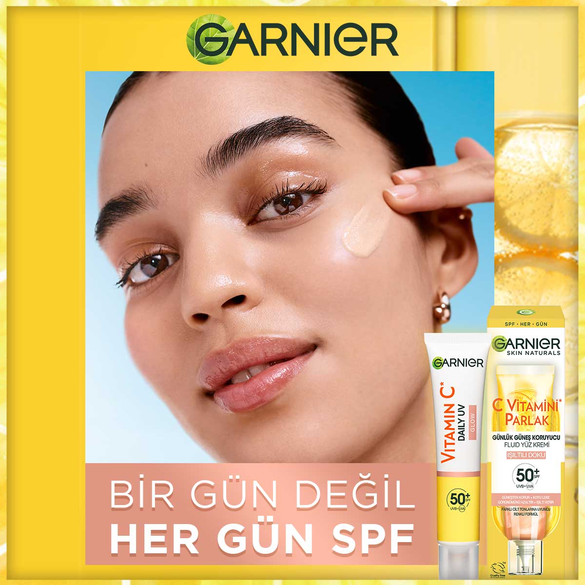 Garnier C Vitamini Parlak Günlük UV Korumalı Güneş Yüz Kremi Işıltılı Doku SPF50+ 40ml - Melori
