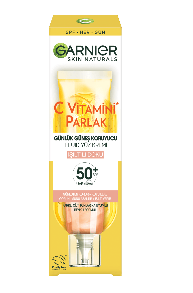 Garnier C Vitamini Parlak Günlük UV Korumalı Güneş Yüz Kremi Işıltılı Doku SPF50+ 40ml - Melori