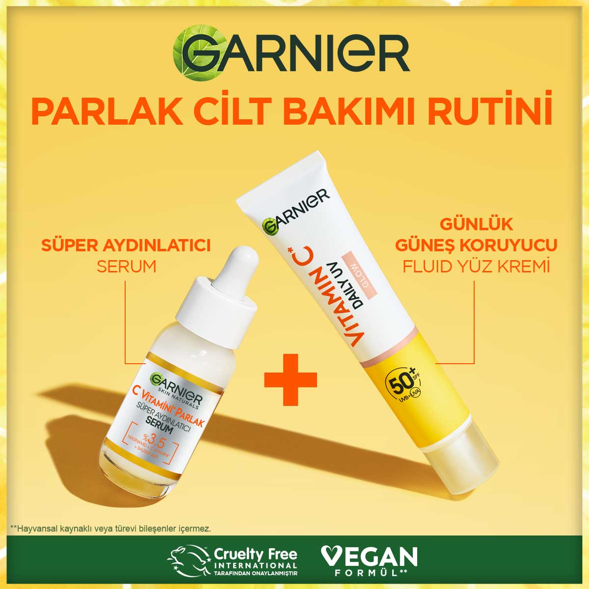Garnier C Vitamini Parlak Günlük UV Korumalı Güneş Yüz Kremi Işıltılı Doku SPF50+ 40ml - Melori