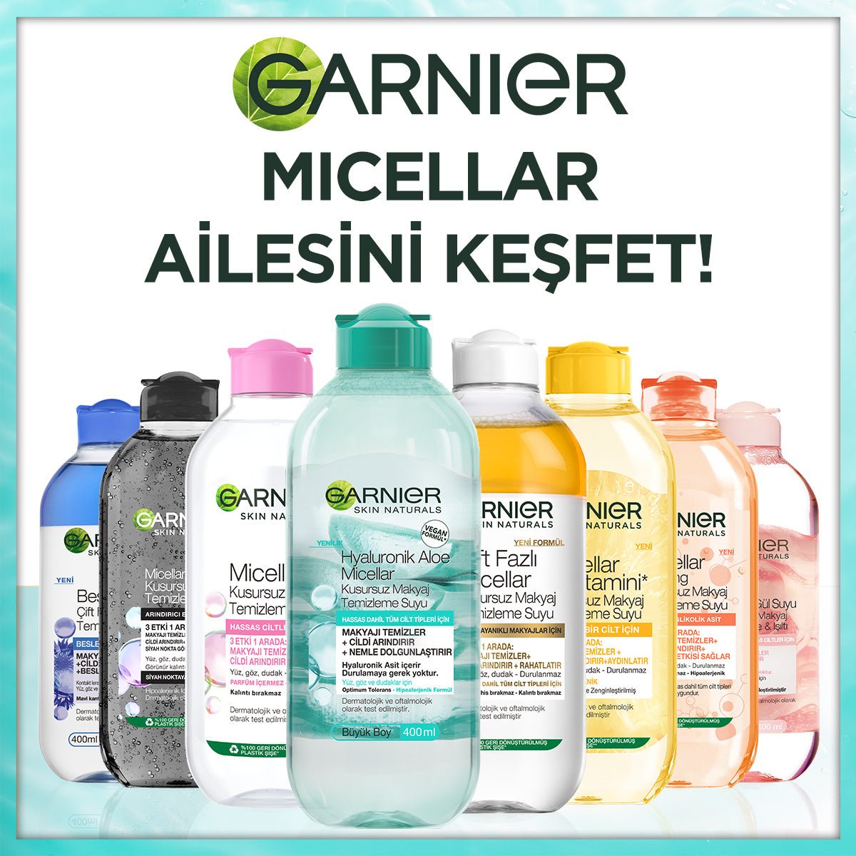 Garnier Hyaluronik Aloe Micellar Kusursuz Makyaj Temizleme Suyu 400 ml - Melori