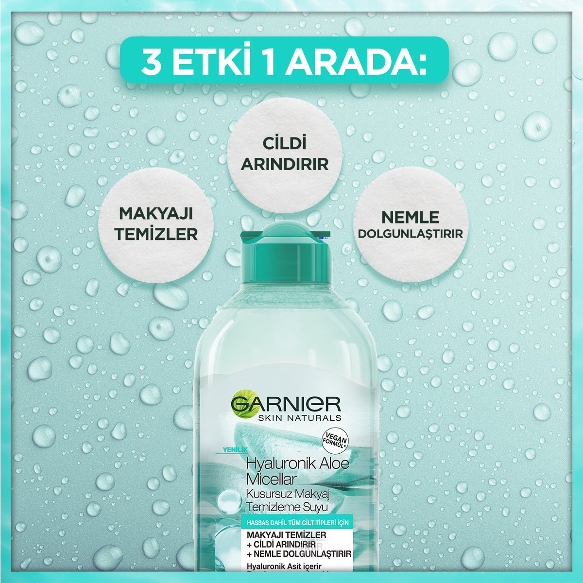 Garnier Hyaluronik Aloe Micellar Kusursuz Makyaj Temizleme Suyu 400 ml - Melori
