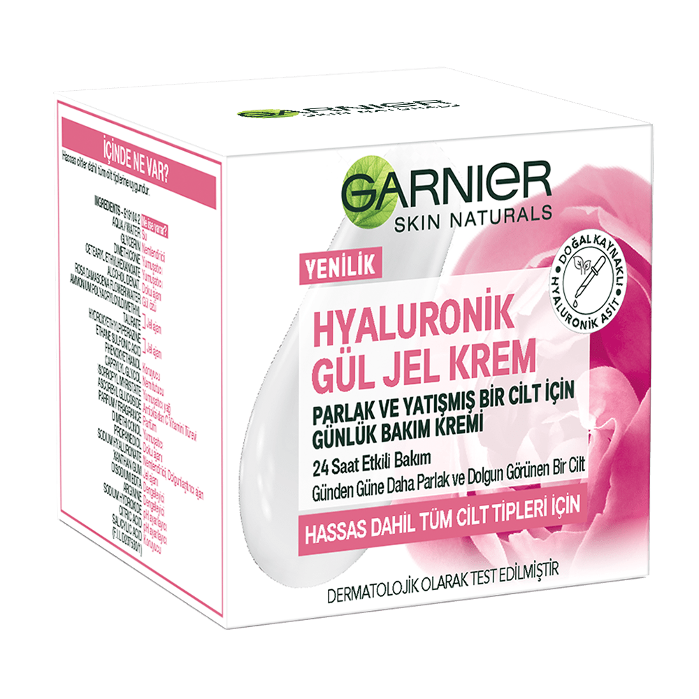 Garnier Hyaluronik Gül Jel - Krem - Parlak ve Yatışmış Bir Cilt İçin Günlük Bakım Kremi - Melori