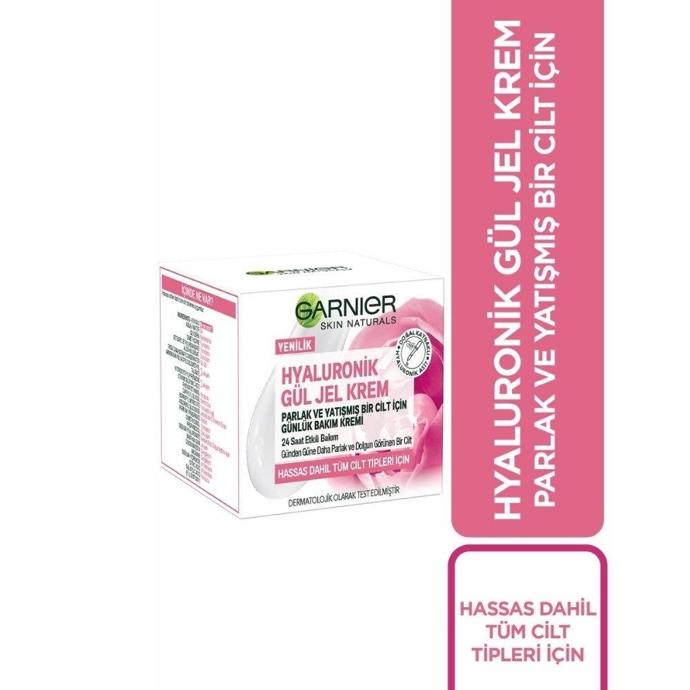 Garnier Hyaluronik Gül Jel - Krem - Parlak ve Yatışmış Bir Cilt İçin Günlük Bakım Kremi - Melori