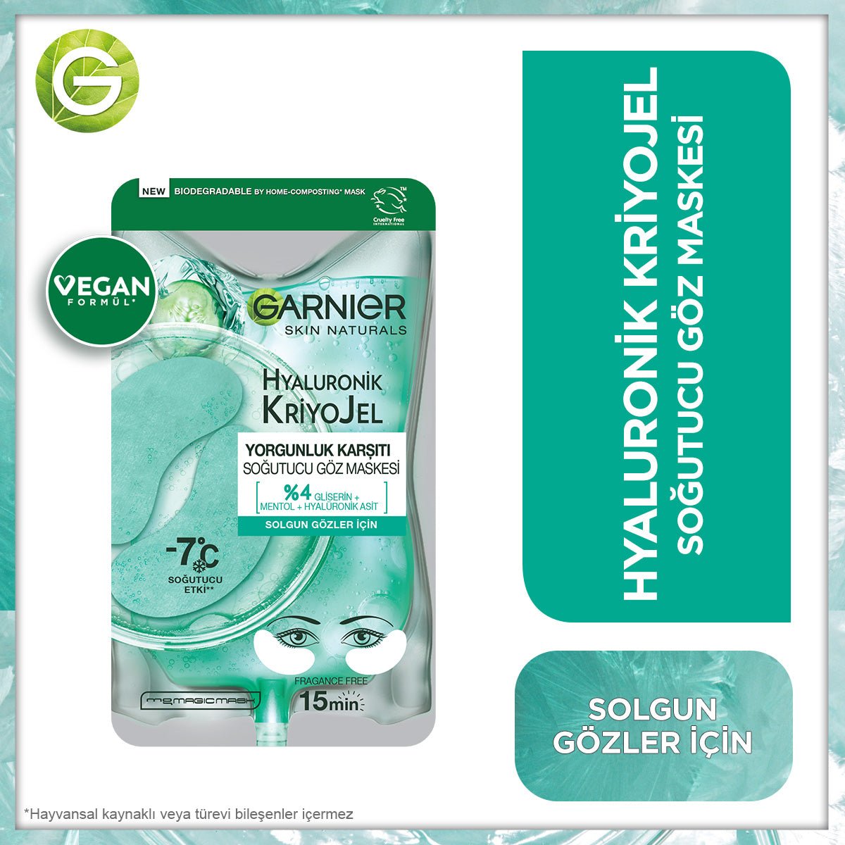 Garnier Hyaluronik Kriyojel Yorgunluk Karşıtı Soğutucu Göz Maskesi - Melori