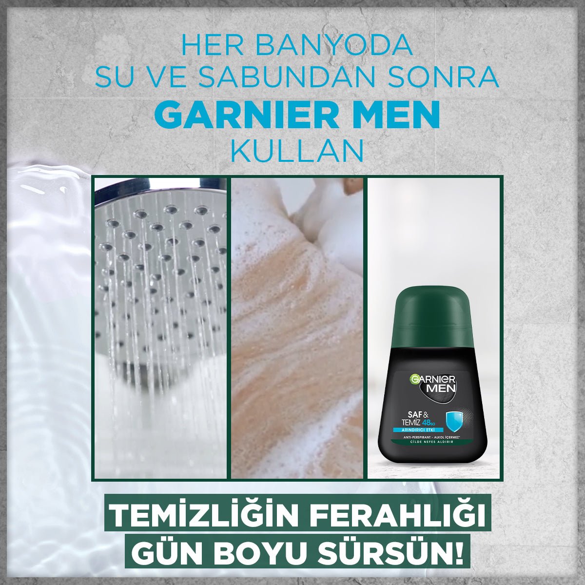 Garnier Men Saf ve Temiz Roll - on Deodorant - Melori