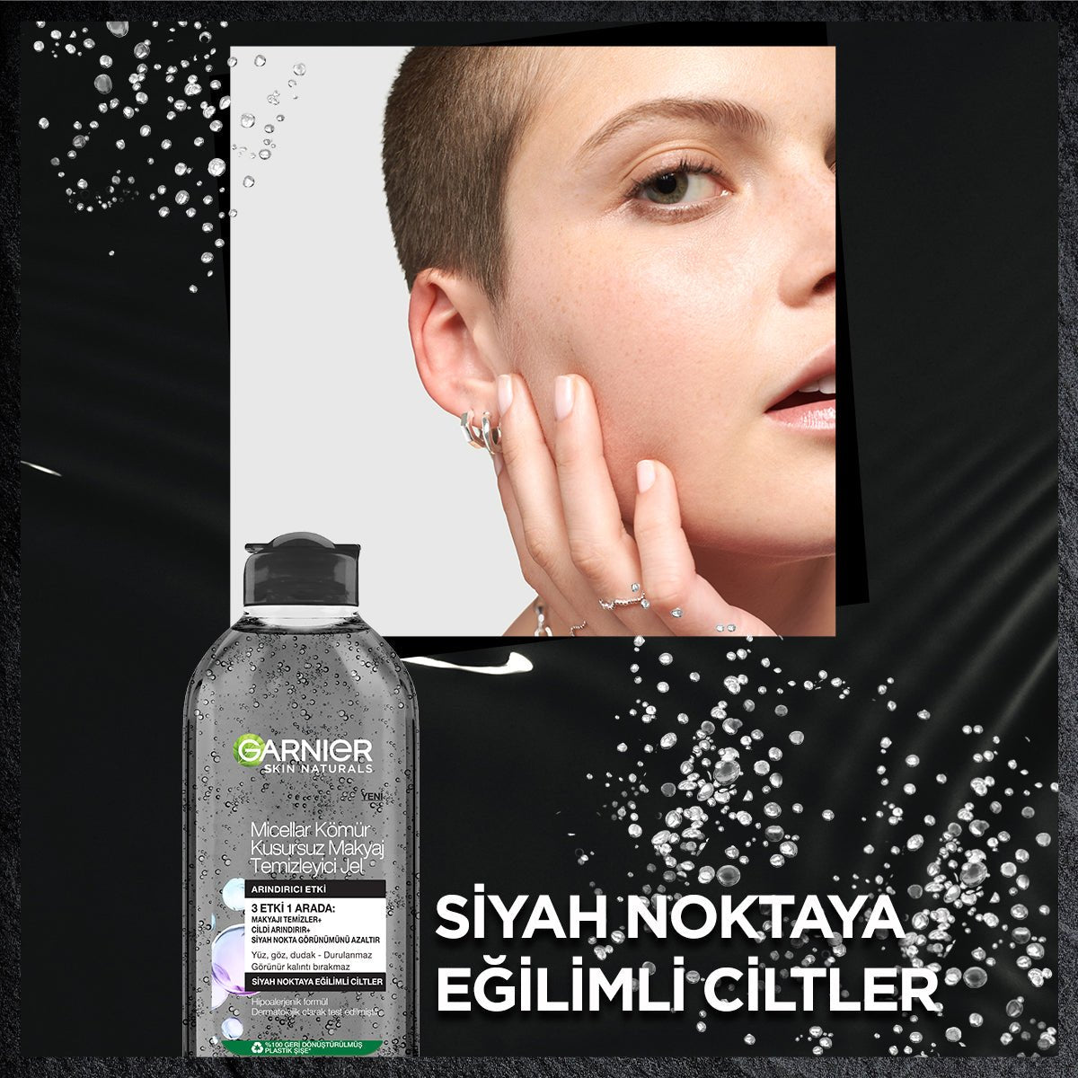 Garnier Micellar Kömür Kusursuz Makyaj Temizleyici Jel 400 ml - Melori