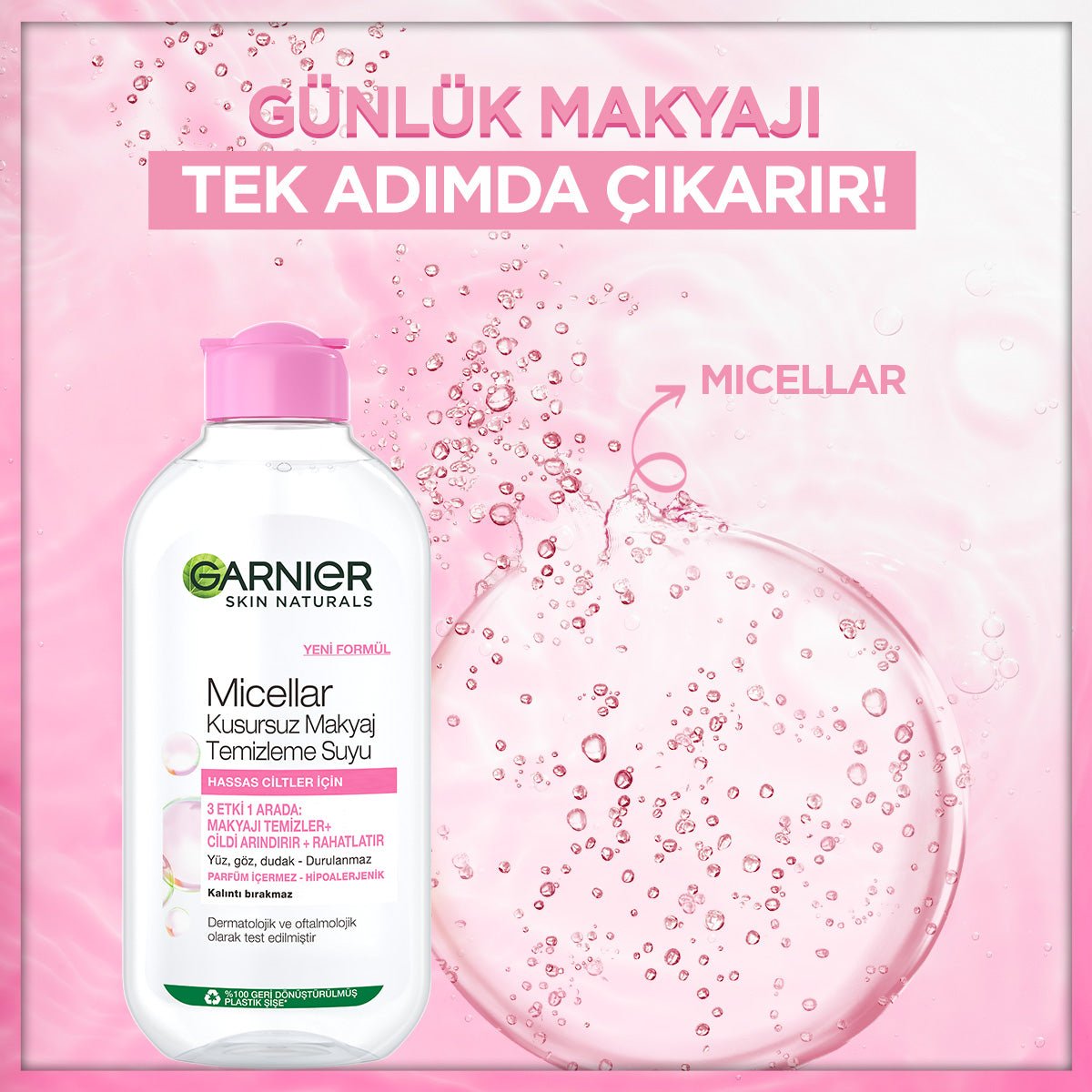Garnier Micellar Kusursuz Makyaj Temizleme Suyu 200 ml - Melori