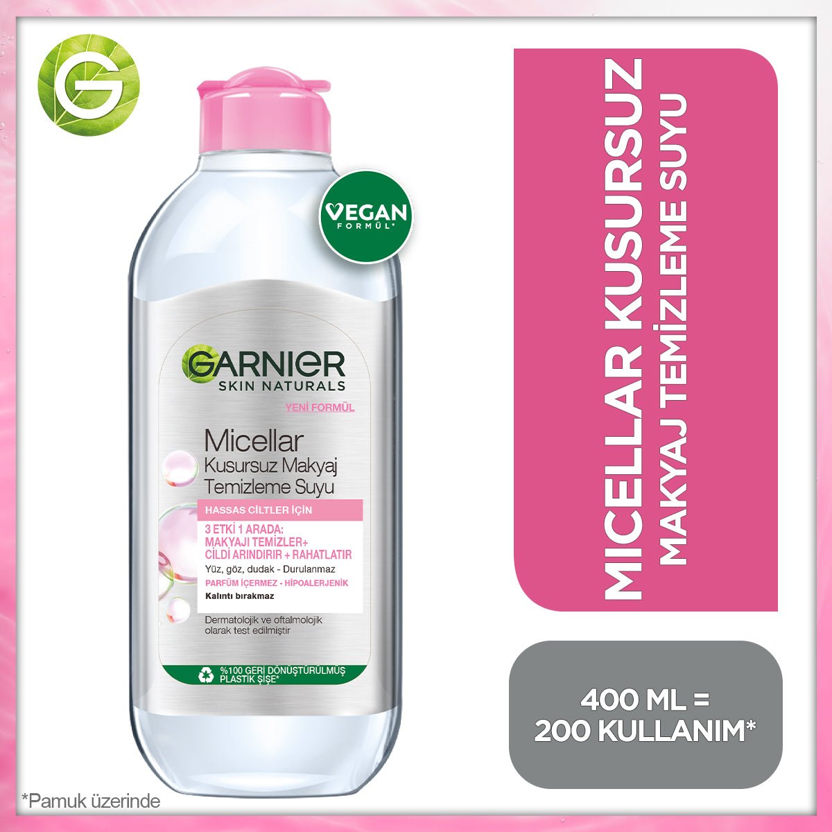 Garnier Micellar Kusursuz Makyaj Temizleme Suyu 400 ML - Melori