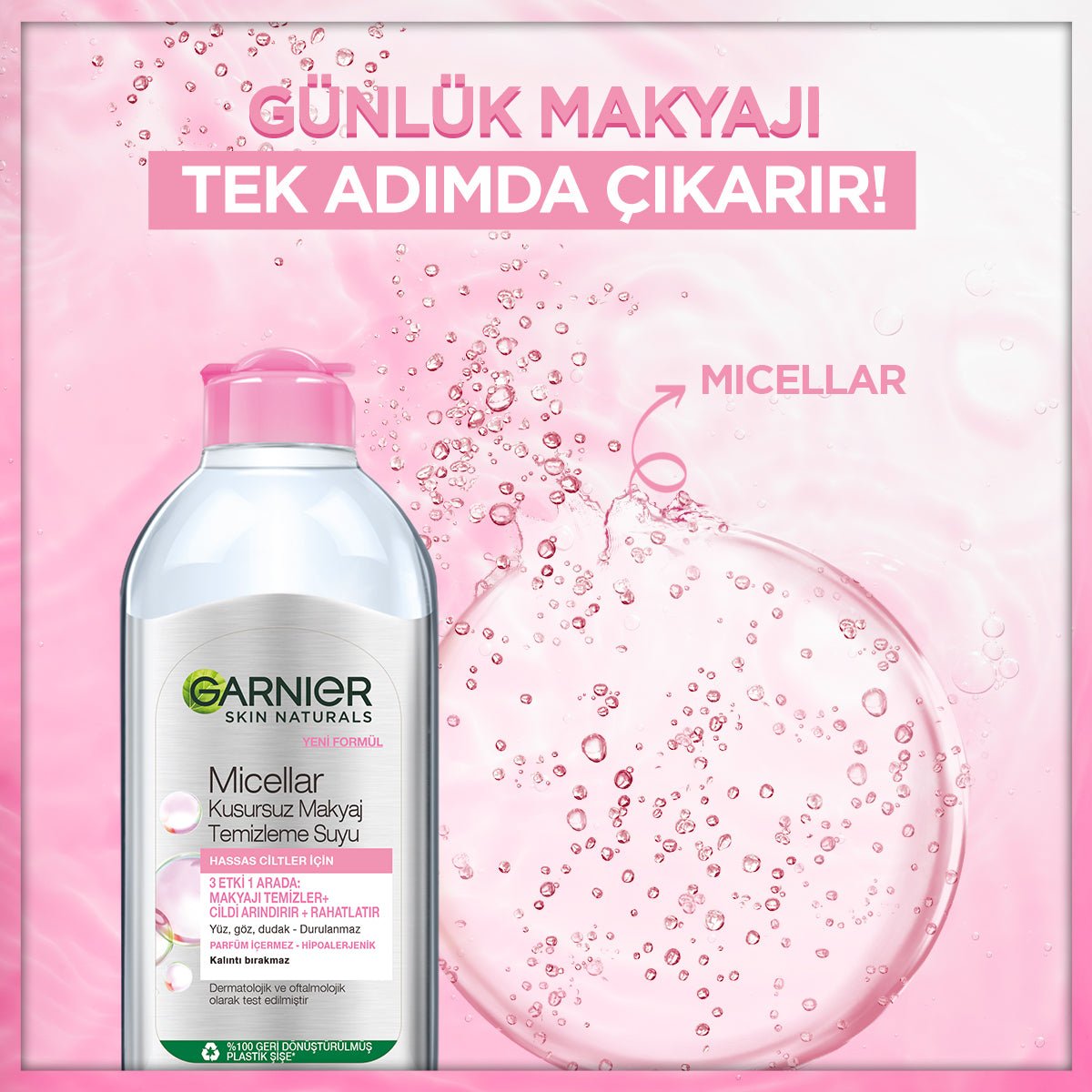Garnier Micellar Kusursuz Makyaj Temizleme Suyu 400 ML - Melori