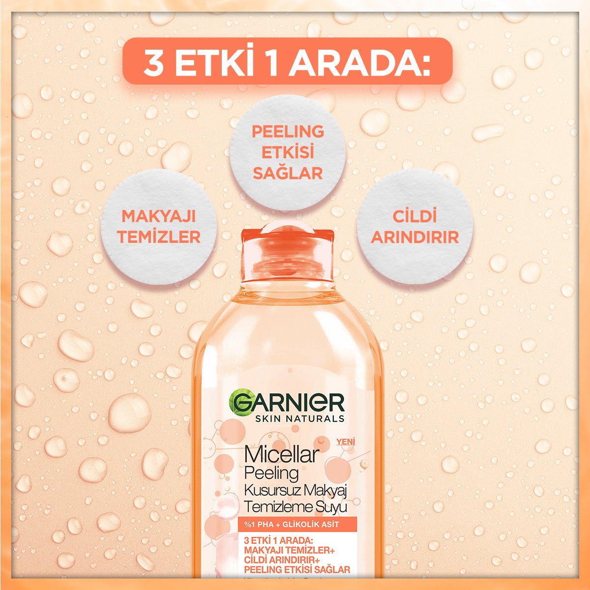Garnier Micellar Peeling Kusursuz Makyaj Temizleme Suyu 400 ML - Melori