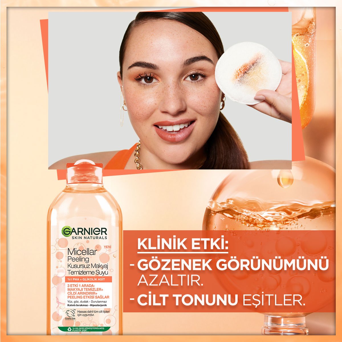 Garnier Micellar Peeling Kusursuz Makyaj Temizleme Suyu 400 ML - Melori