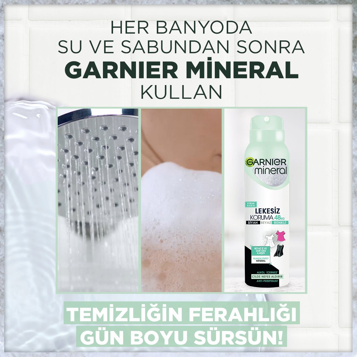 Garnier Mineral Lekesiz Koruma Ferah Koku Spray Deodorant - Melori