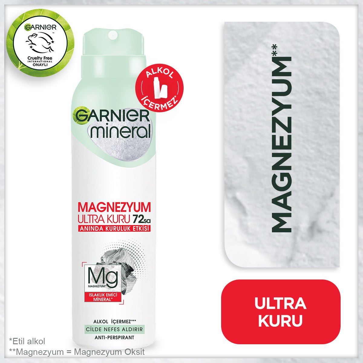 Garnier Mineral Magnezyum Sprey Deodorant - Melori