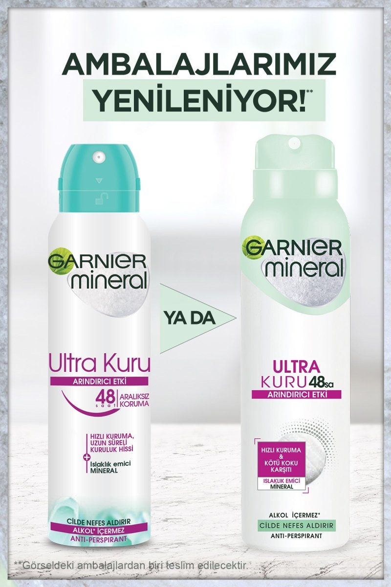Garnier Mineral Ultra Kuru Sprey Deodorant - Melori