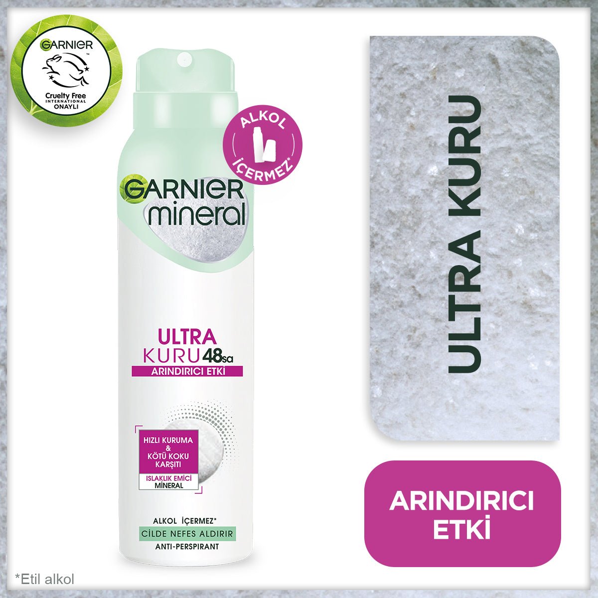 Garnier Mineral Ultra Kuru Sprey Deodorant - Melori