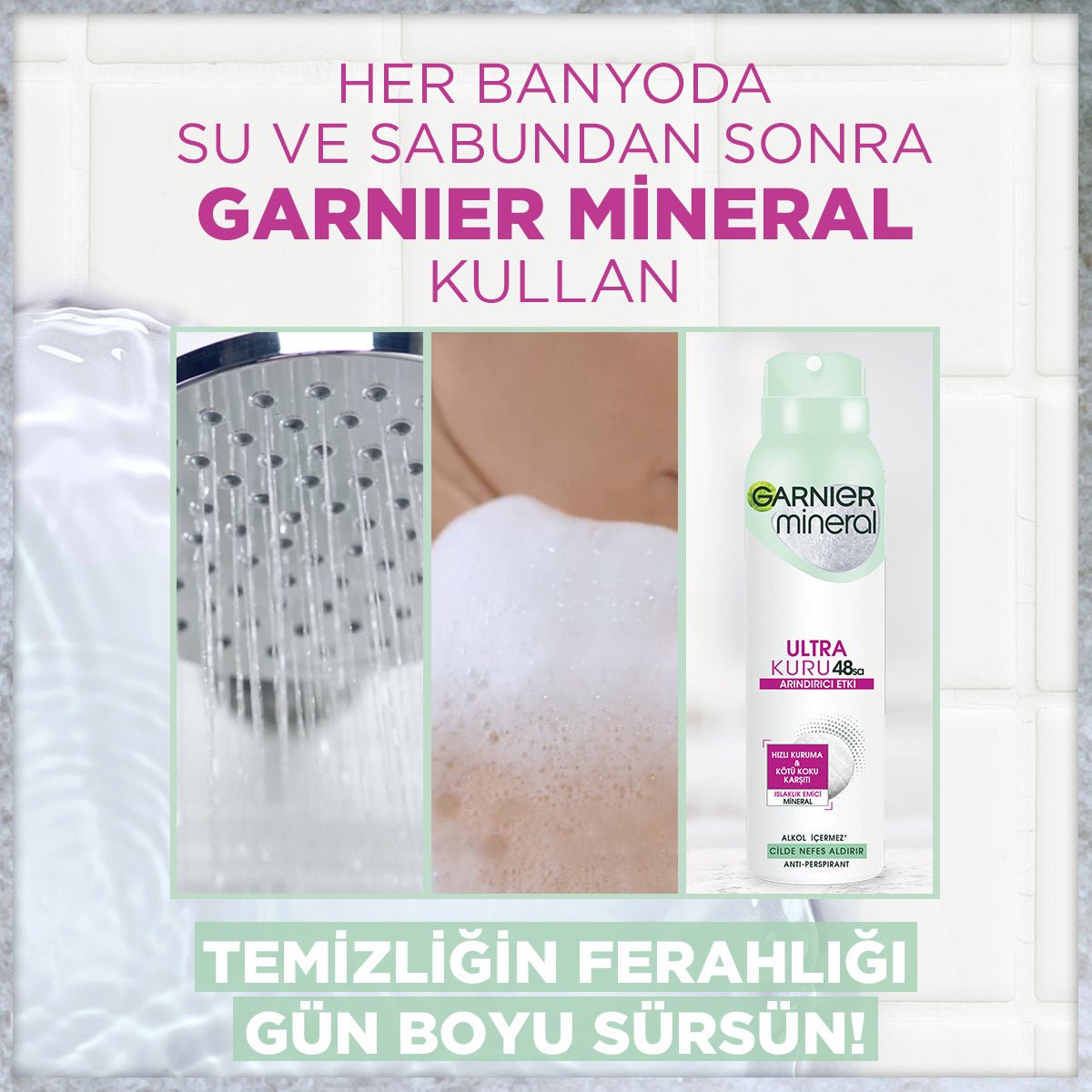 Garnier Mineral Ultra Kuru Sprey Deodorant - Melori