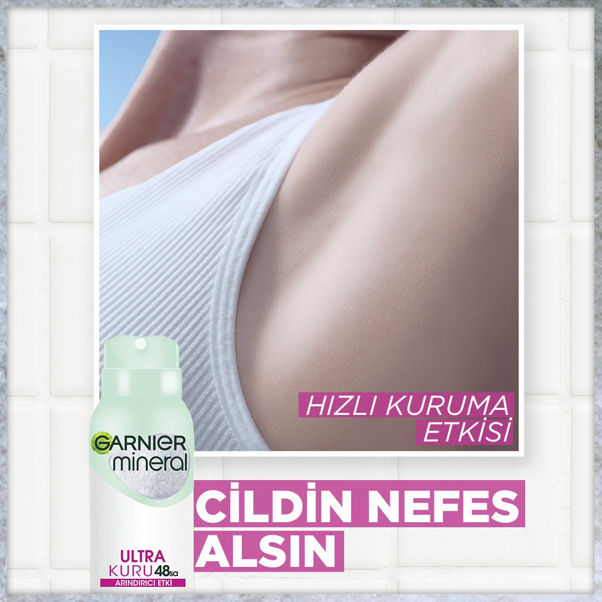 Garnier Mineral Ultra Kuru Sprey Deodorant - Melori