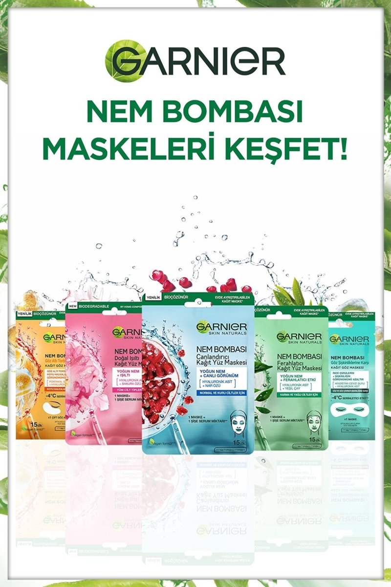 Garnier Nem Bombası Ferahlatıcı Kağıt Yüz Maskesi - Melori