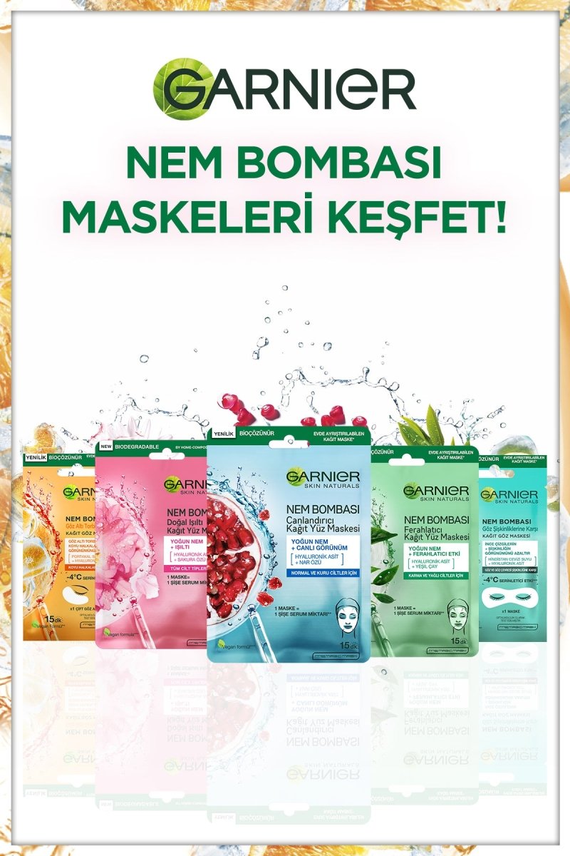 Garnier Nem Bombası Göz Altı Torbalarına Karşı Kağıt Göz Maskesi - Melori