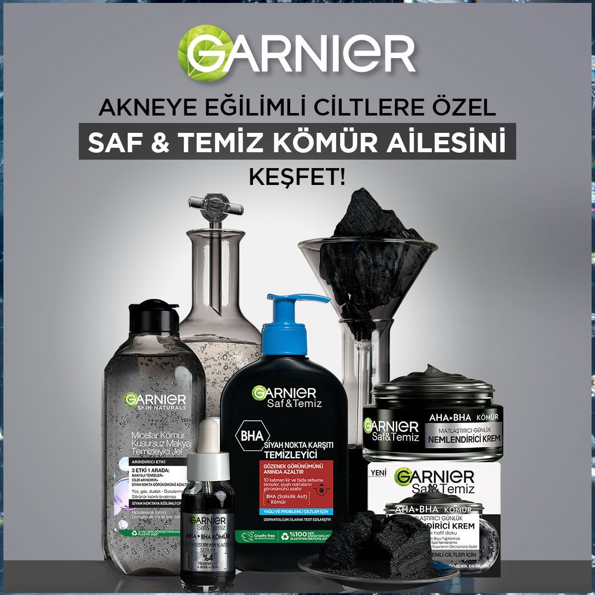 Garnier Saf ve Temiz Kömür Matlaştırıcı Günlük Nemlendirici Krem 50 ml - Melori