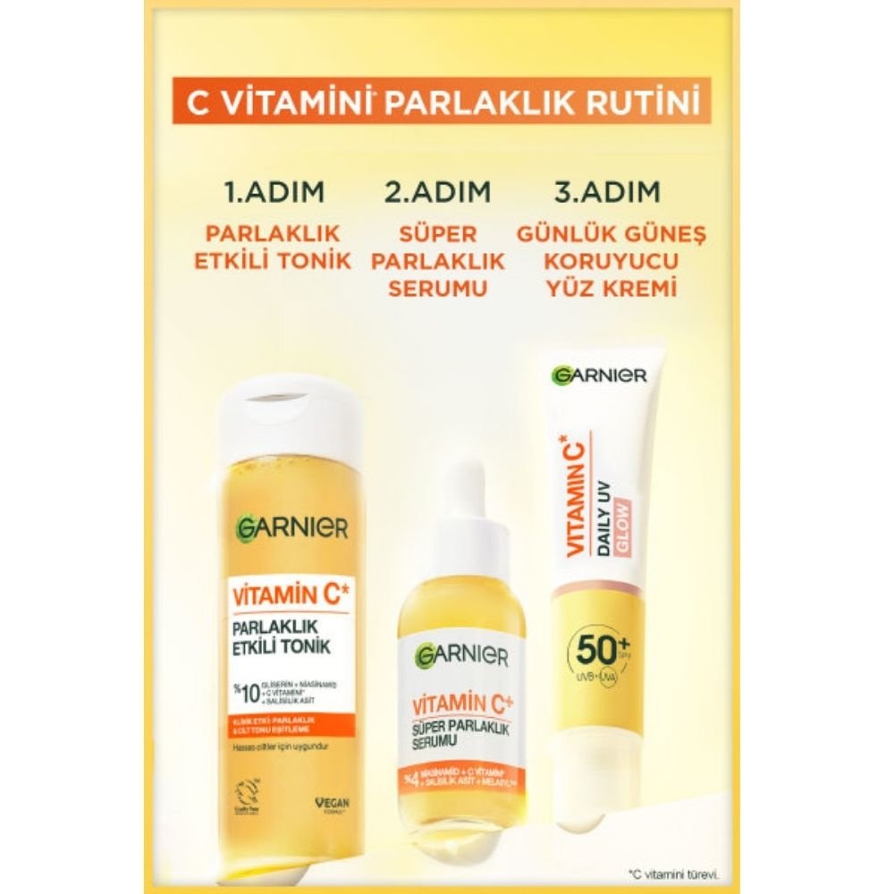 Garnier Vitamin C Parlaklık Etkili Tonik // Gliserin, Niasinamid, Salisilik Asit 120 ml - Melori