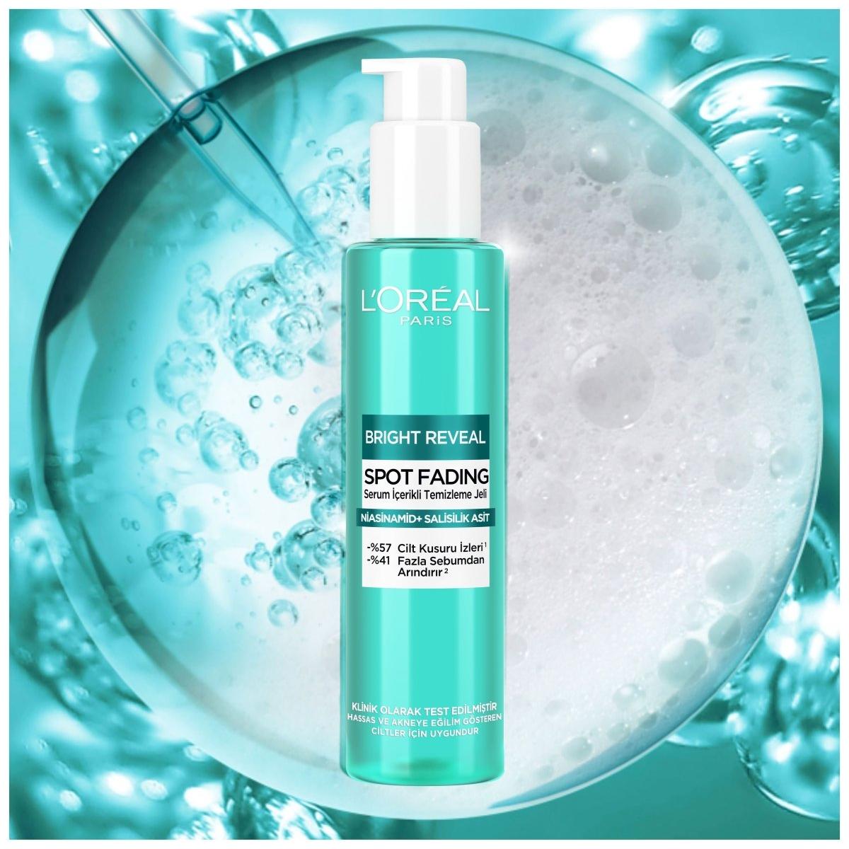 Loreal Paris Bright Reveal Cilt Kusuru İzi Karşıtı, Serum İçerikli Temizleme Jeli Niasinamid+Salisilik Asit 150ml - Melori