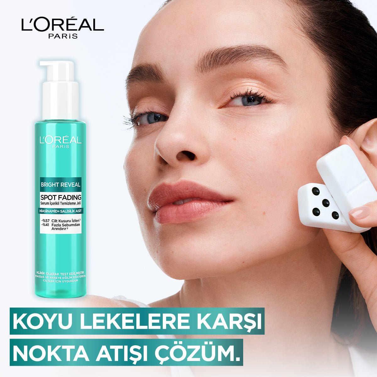 Loreal Paris Bright Reveal Cilt Kusuru İzi Karşıtı, Serum İçerikli Temizleme Jeli Niasinamid+Salisilik Asit 150ml - Melori